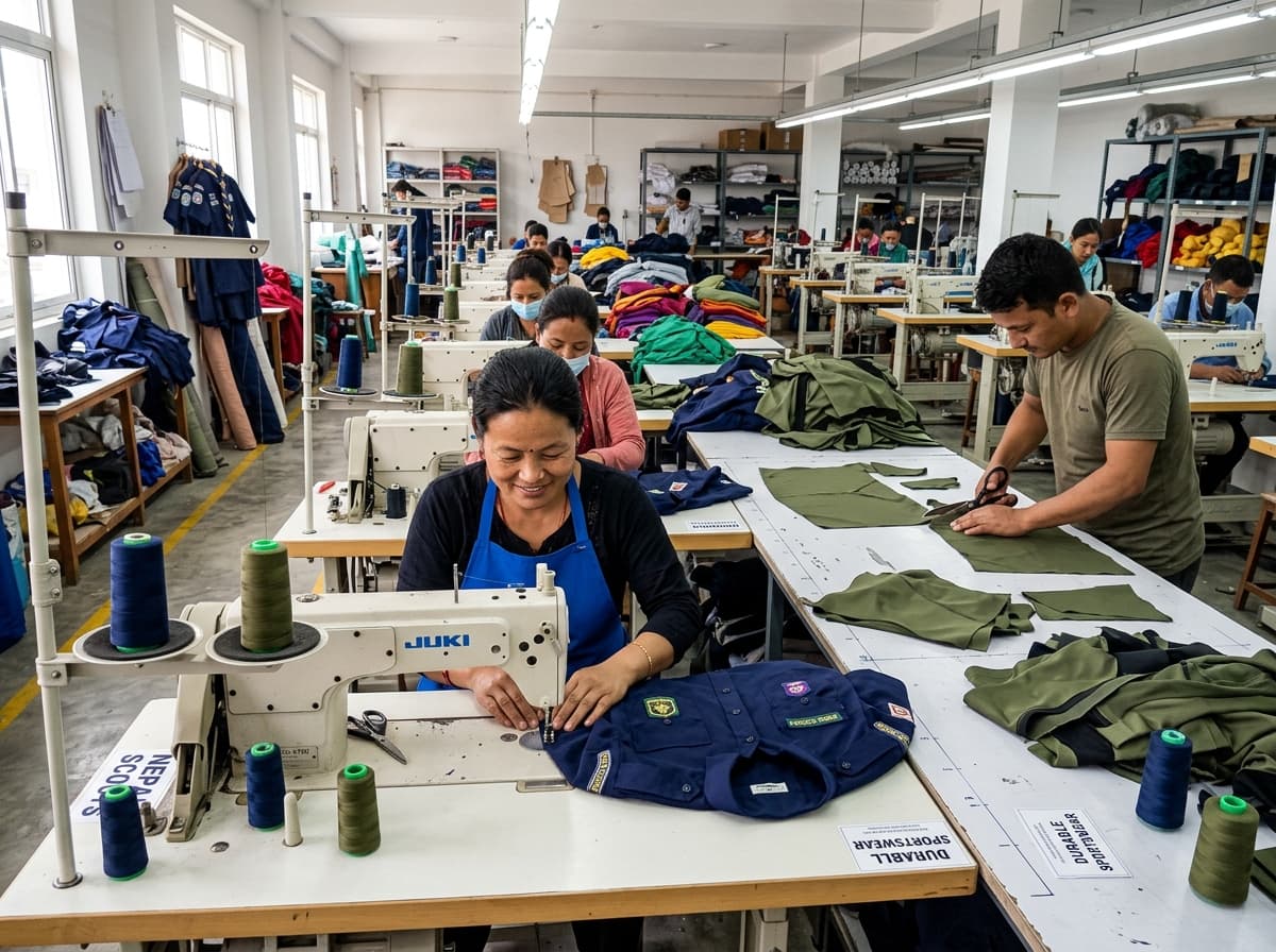 S.G. Garment manufacturing unit workshop in Shankarnagar Tilottama Nepal